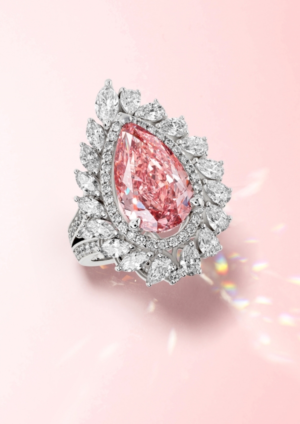 이랜드 로이드, 국내에 하나뿐인 7.67 캐럿 핑크 랩그로운 다이아몬드 반지